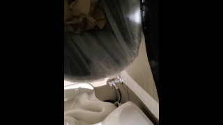 Pissing In Garbage In A Shaky Manner