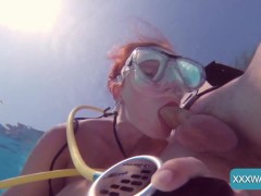 Underwater hardcore sex and blowjobs from Minnie Manga