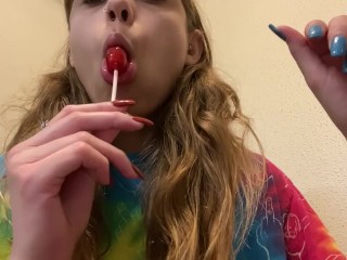 Sucking on a Blow Pop