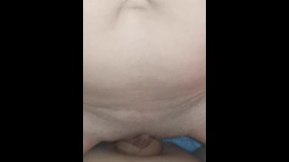 Wife riding the dick close up