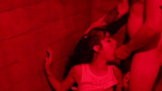 Dungeon Face fucking brunette teen slave