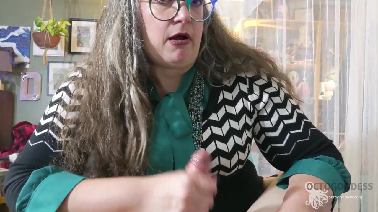 Aunt gives nephew a handjob