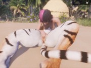 Preview 4 of Wild Life / Tiger Girl With Lesbian Teen