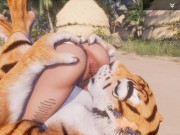 Preview 6 of Wild Life / Tiger Girl With Lesbian Teen
