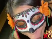 Preview 6 of Hot babe giving best blowjob ever in Masquerade mask