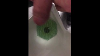 Peeing at a public urinal, was about to Jerk off but another guy walked in, I had to stop recording.