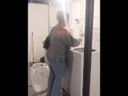 Preview 2 of Desperation piss doing laundry