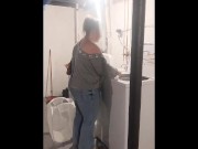 Preview 3 of Desperation piss doing laundry