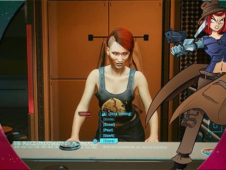 role play, plexstorm, public, cyberpunk gameplay, red head