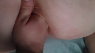 Daddy tries to stretch and fist my pussy