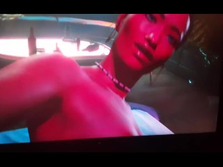 cartoon, cyberpunk, cyberpunk sex scene, cyberpunk 2077