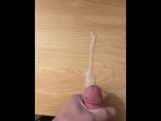 Big cock shoots cum everywhere 