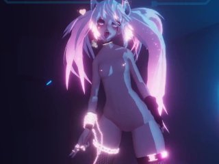 hentai, solo female, cyberpunk 2077, vrchat lapdance