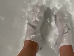 Wet Socks Fetish *SOAKED in bath tub*