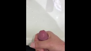 Toilet Masturbatie Eikel Schuld Massa Ejaculatie Blootstelling