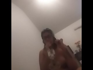 milf la, solo female, smoking, cannabis