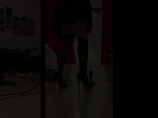 Fetish Machine Fuck and Ass2 Mouth Cum swallow Fuck Sissy Latex Mask Lingerie Neck Corsage Gaged Pt2