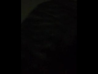 chubby, black, vertical video, wake up blowjob