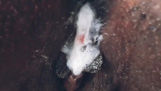 Playing With Her Cum, A Dripping Wet Pussy