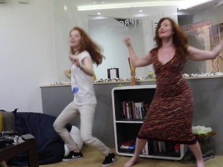 Two Redheads have a Dance-off