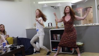 Two Redheads Have a Dance-off