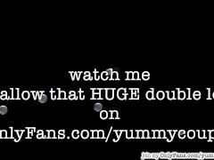 2 HUGE Cumshots In Glass - I drink it ALL - YummyCouple MILF POV Cumslut