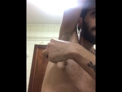 Shaved armpit hair