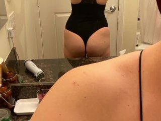 amateur milf, strip tease, masturbation, solo female