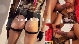 parody Tomb Raider,Lara Croft want suckmy cock and i cum on her tits! Jenny Pink