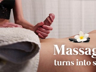 Home Masseuse couldn't help but Jerk me off