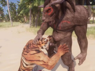 Vida Salvaje / Tigre Follada Por un Minotaur