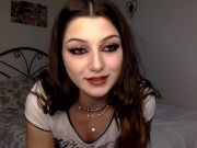 Preview 6 of teen slut camgirl fishnets playboy goth girl bedroom chaturbate livestream recording