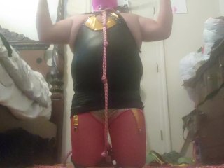 rope harness, masturbation, amateur, cosplay