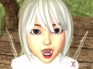 Hot sex! Horny beautiful fairy and gnome_in the village