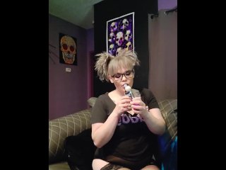 thick white girl, solo female, vertical video, blowing clouds