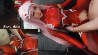 Fucking Zero Two Sex Doll Until I'm Deep Inside Her Delectable Pussy