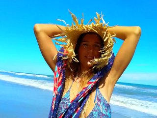 Sensual Dancing On Paradise Beach And a Donkey Passes
