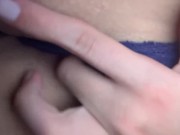 Preview 5 of Little pussy secretly fingers herself out of boredom
