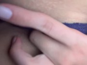 Preview 6 of Little pussy secretly fingers herself out of boredom