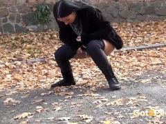 Desperate Piss For Dark Haired Babe