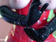 Preview 1 of Arya Grander teease you with latex rubber gloves