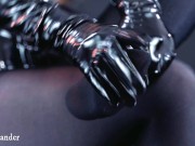 Preview 6 of nylon foot fetish in black pantyhose with ice cube