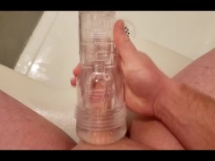 Trying Out Fleshlight Go Turbo in Public Washroom