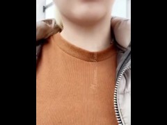 Video Teen fuck with stranger in a parking and eat cum