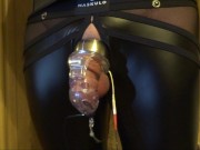 Preview 3 of Estim e-stim electro cum milking with chastity cage