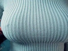 Video Big Tits, Playing, Teasing, in a Tight, Knitted Sweater