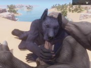 Preview 1 of Wild Life / Black Wolf gets Pounded POV Furry