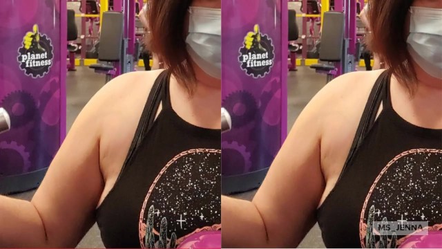 Voyeur Gym Workout with Sexy MILF Ms Jenna-Will you be my COVID Workout Partner? Wanna Spot Me?