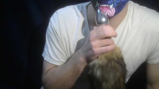 Peludo femboy Cums en la cola, demasiado cachonda de cuarentena