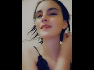 brunette, female orgasm, small tits, vertical video